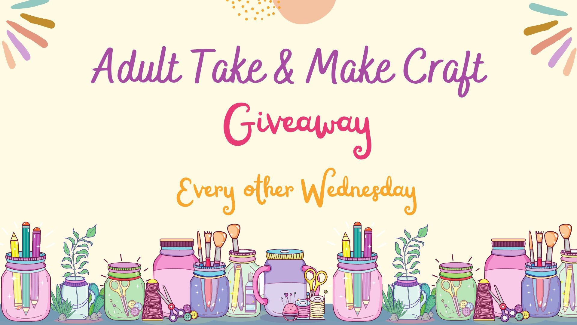 Adult Take and Make Craft Giveaway