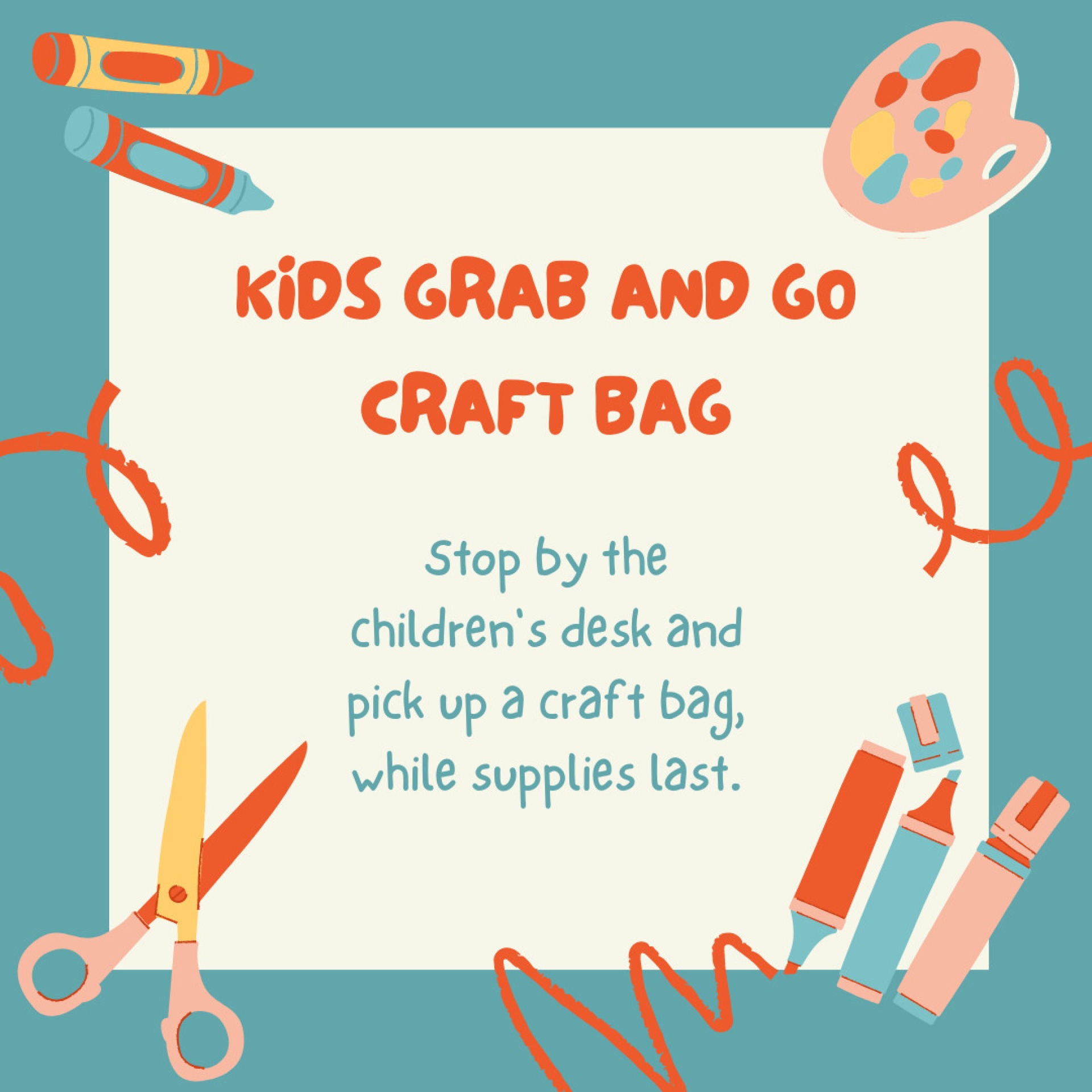 Kids Grab and Go Craft Bag