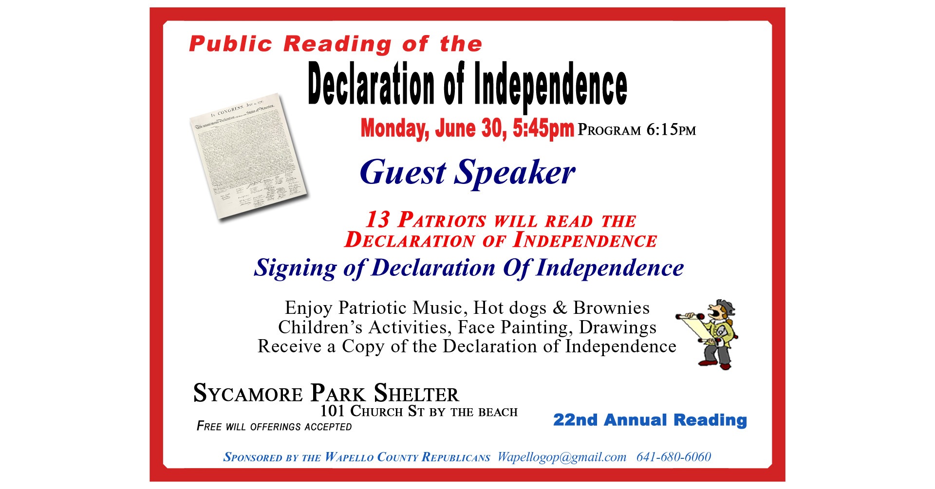 Public Reading of The Declaration Event