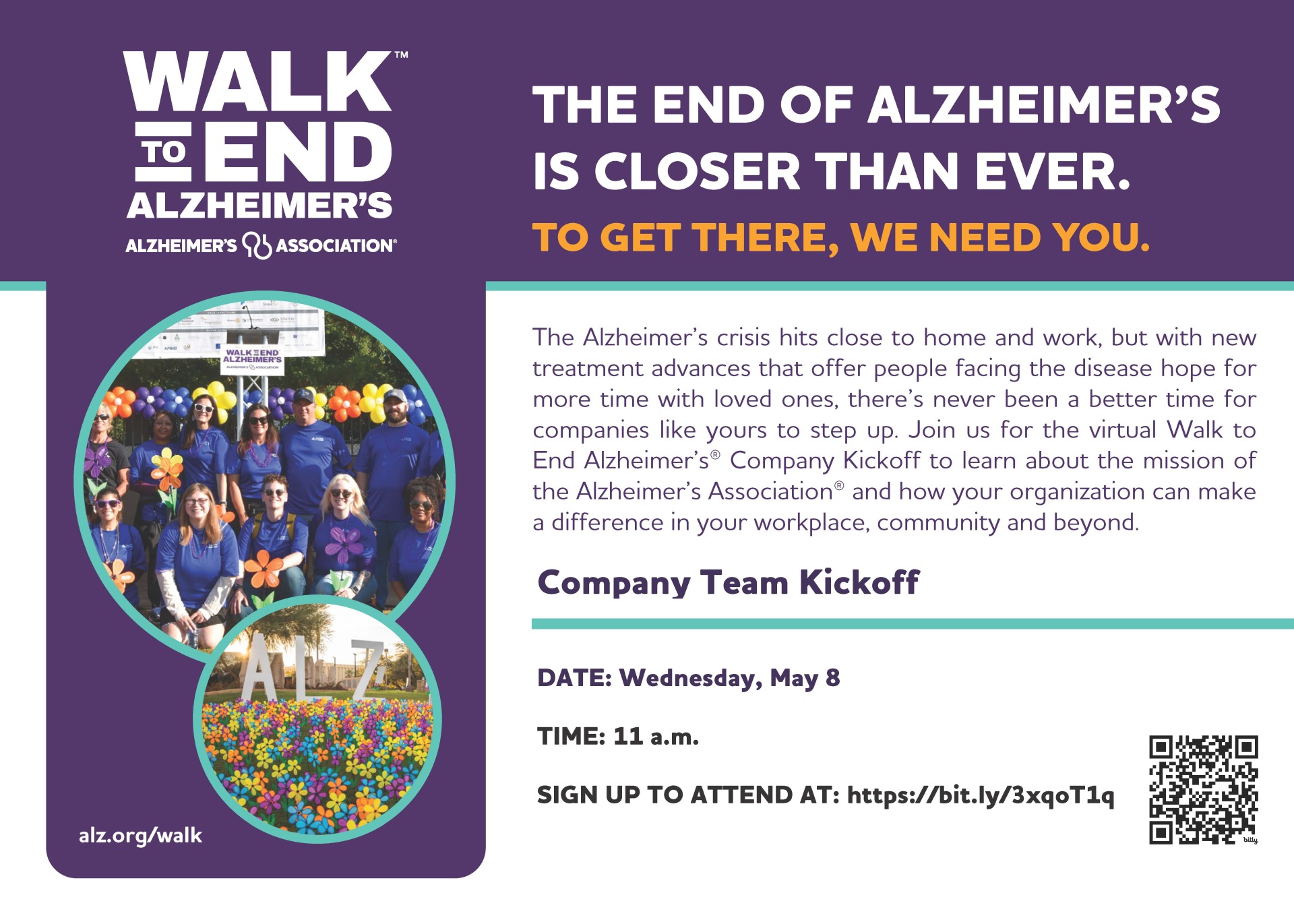 Walk to End Alzheimer's Company Team Kickoff