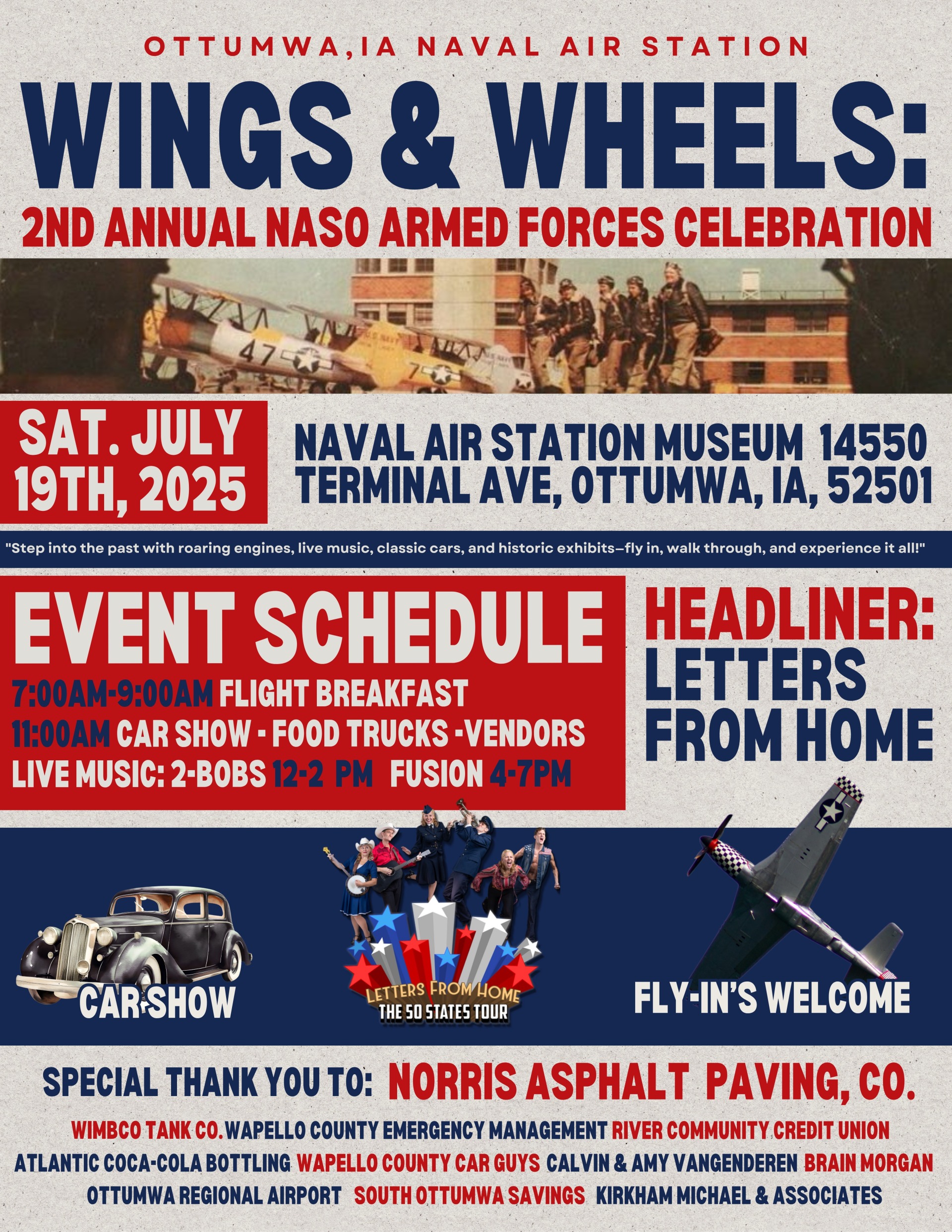Wings & Wheels: 2nd Annual NASO Armed Forces Celebration
